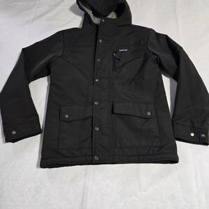 Patagonia Black Inferno Jacket with Gray Sherpa Lining Size Xl 14